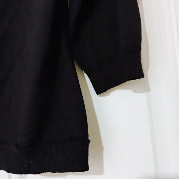 Ralph Lauren Sweater Cardigan Silk V Neck Navy Ivory Preppy Office Nautical S - Picture 7 of 14